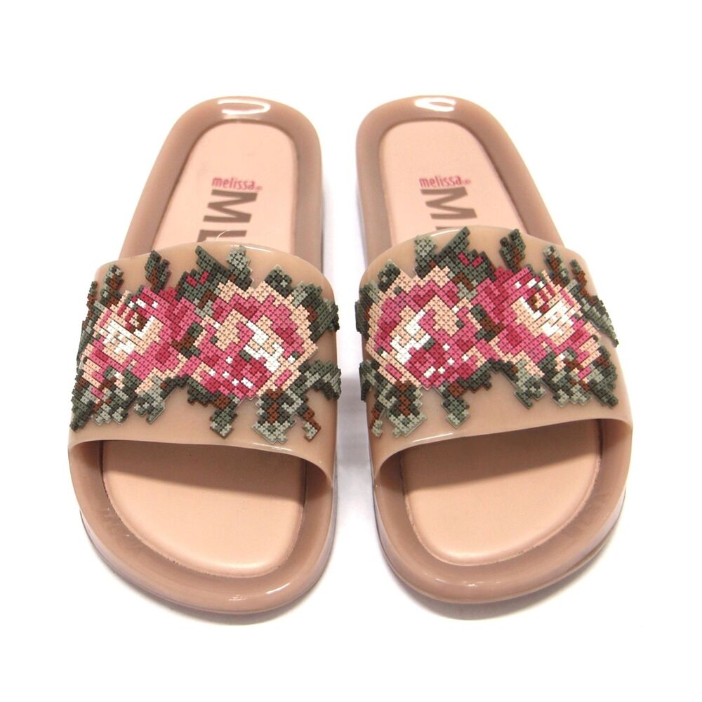 NEW melissa Women Caibatte Dusty Rose Beach Slide Sandals - Picture 5 of 7
